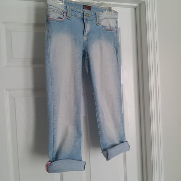 Capri jeans stonewash with pink trim size 3 - Picture 8 of 8